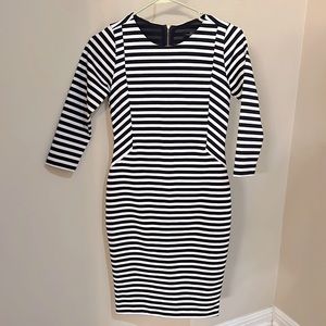 The Limited Black and white striped dress